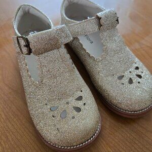 Girls Gold Sparkle Dress Shoes Size 11